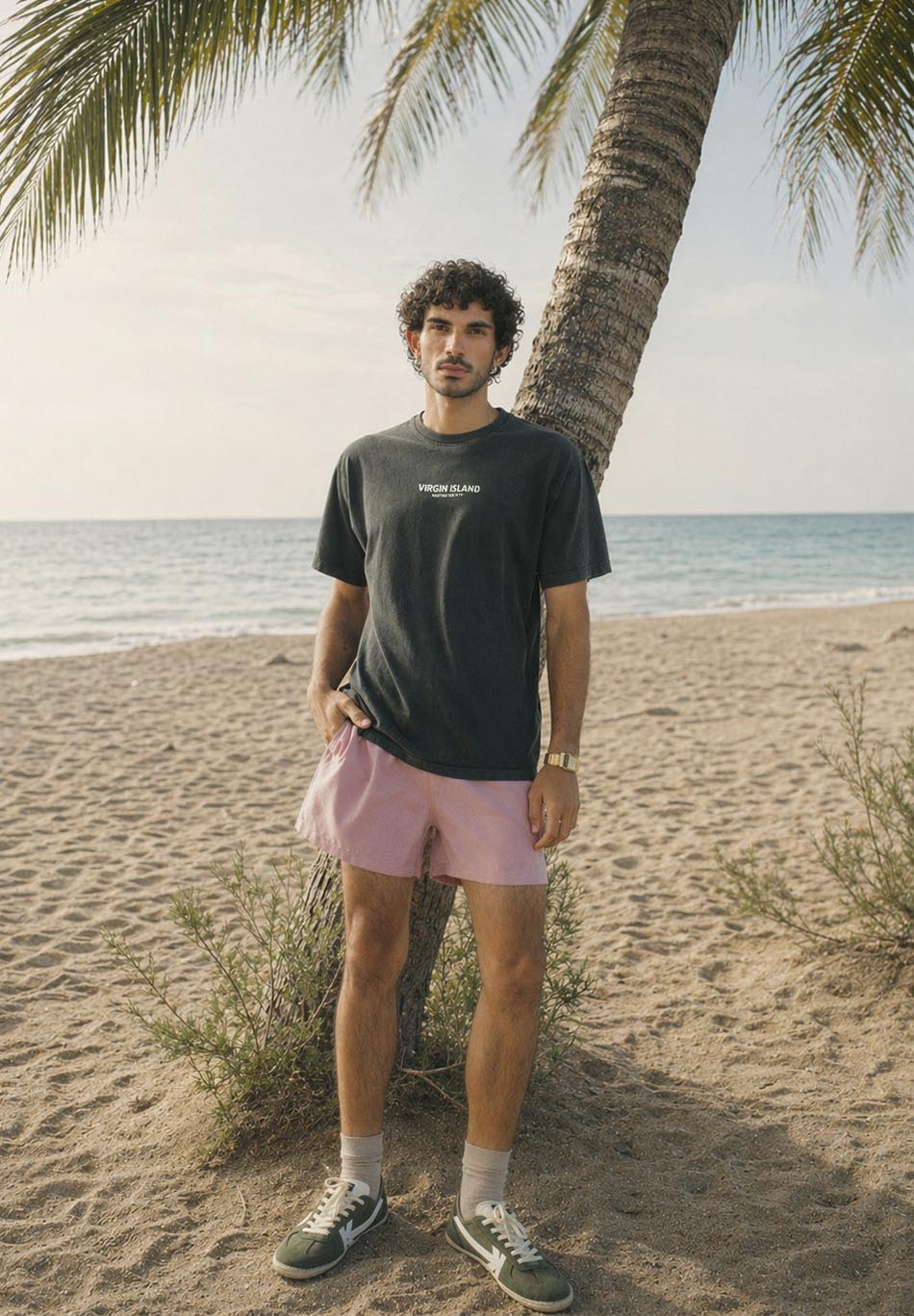 Schwarzes T-Shirt von den Jungferninseln