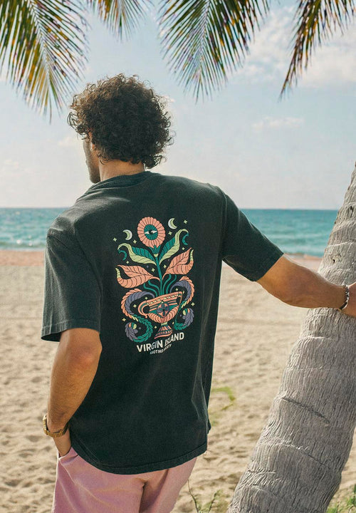 Schwarzes T-Shirt von den Jungferninseln