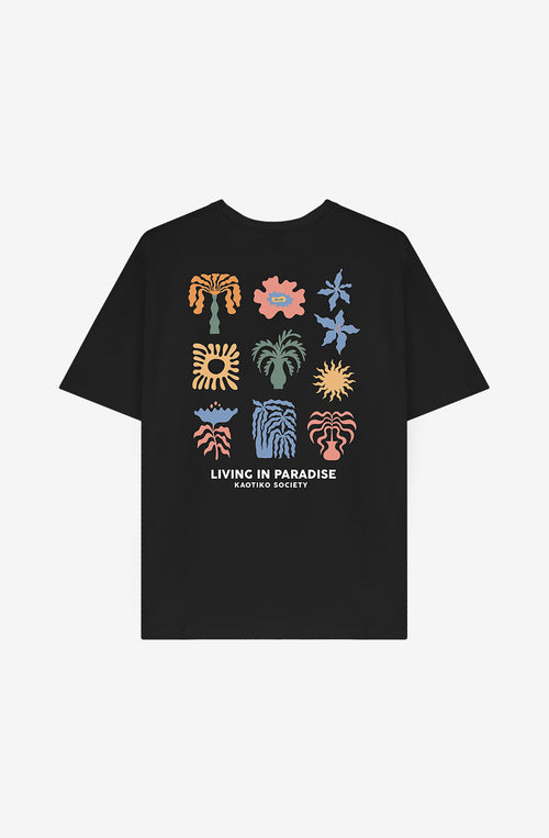 Camiseta unisex negra Paradise Black Kaotiko BCN