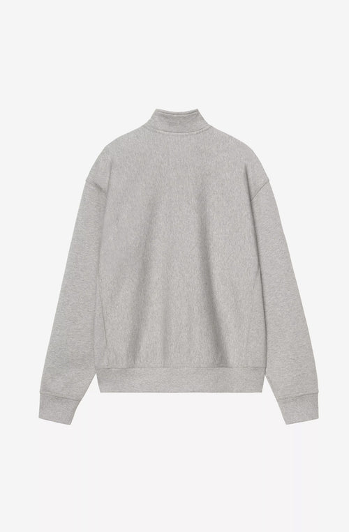 Sweat-shirt Carhartt WIP Half Zip American Script Grey Heather 