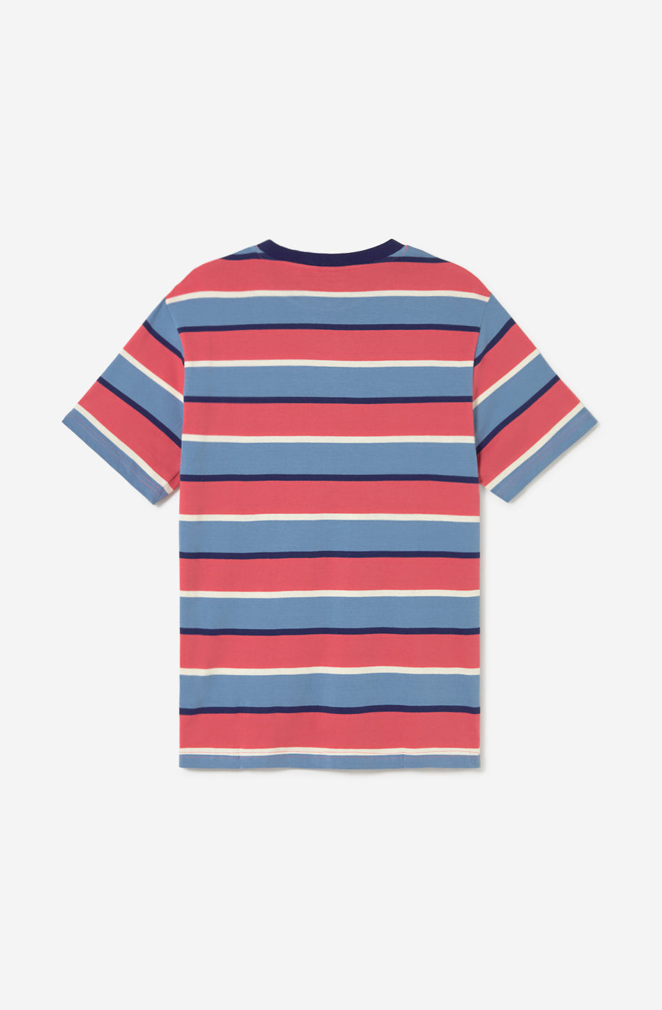 Gestreiftes Inselblau/Rosa T-Shirt