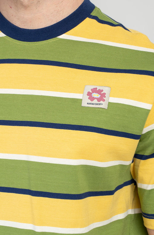 Camiseta Stripes Island Yellow/Green