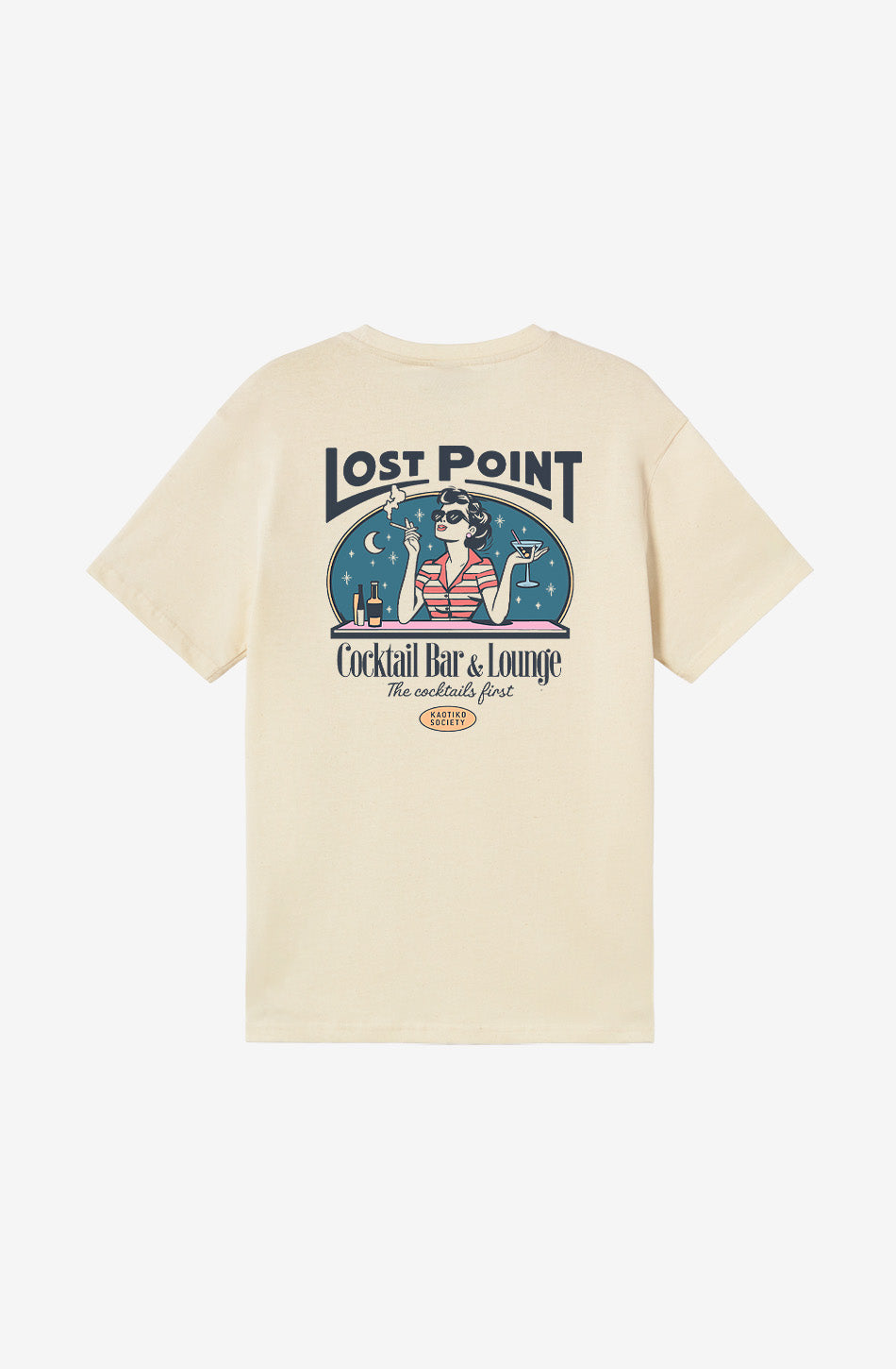 Lost Point Damen-T-Shirt aus Bio-Baumwolle, elfenbeinfarben