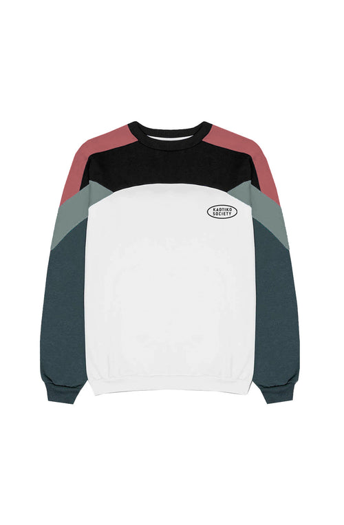 Dru/Elfenbein/Schwarz/Jade/Wolken-Sweatshirt