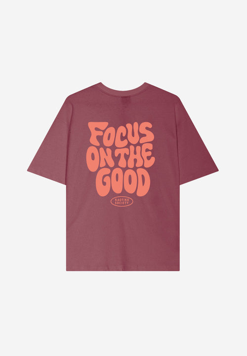 Camiseta Focus On The Good Cloud unisex con gráfico inspirador Kaotiko BCN
