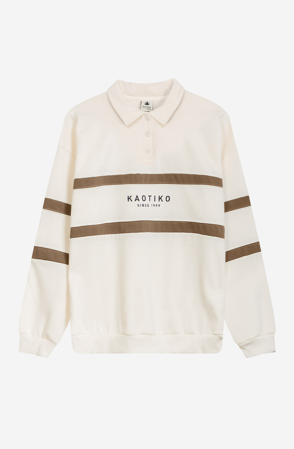 Berwin Polo-Sweatshirts Elfenbein/Kamel