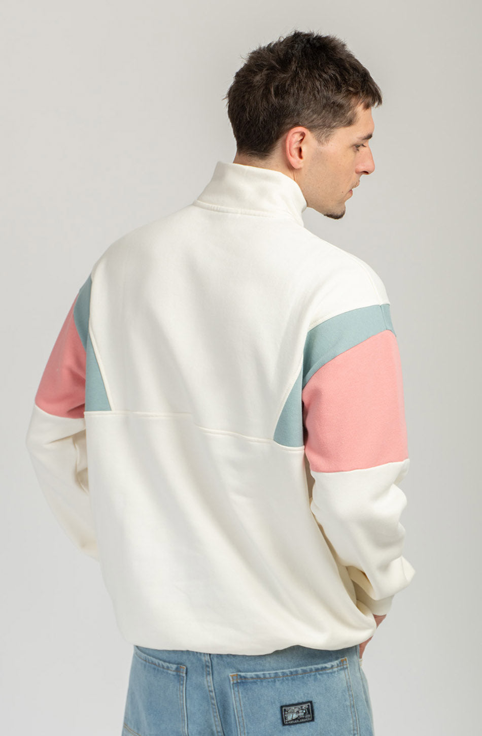 Arthur Yvory/Hellblau/Lachsfarbenes Sweatshirt