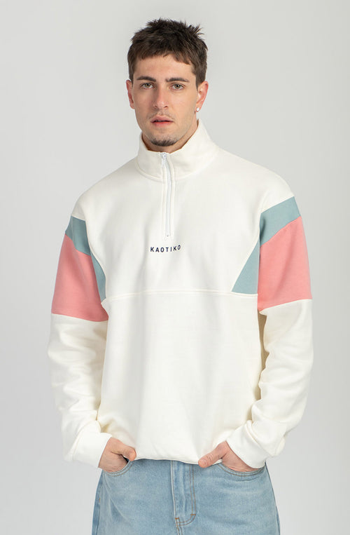 Arthur Yvory/Hellblau/Lachsfarbenes Sweatshirt