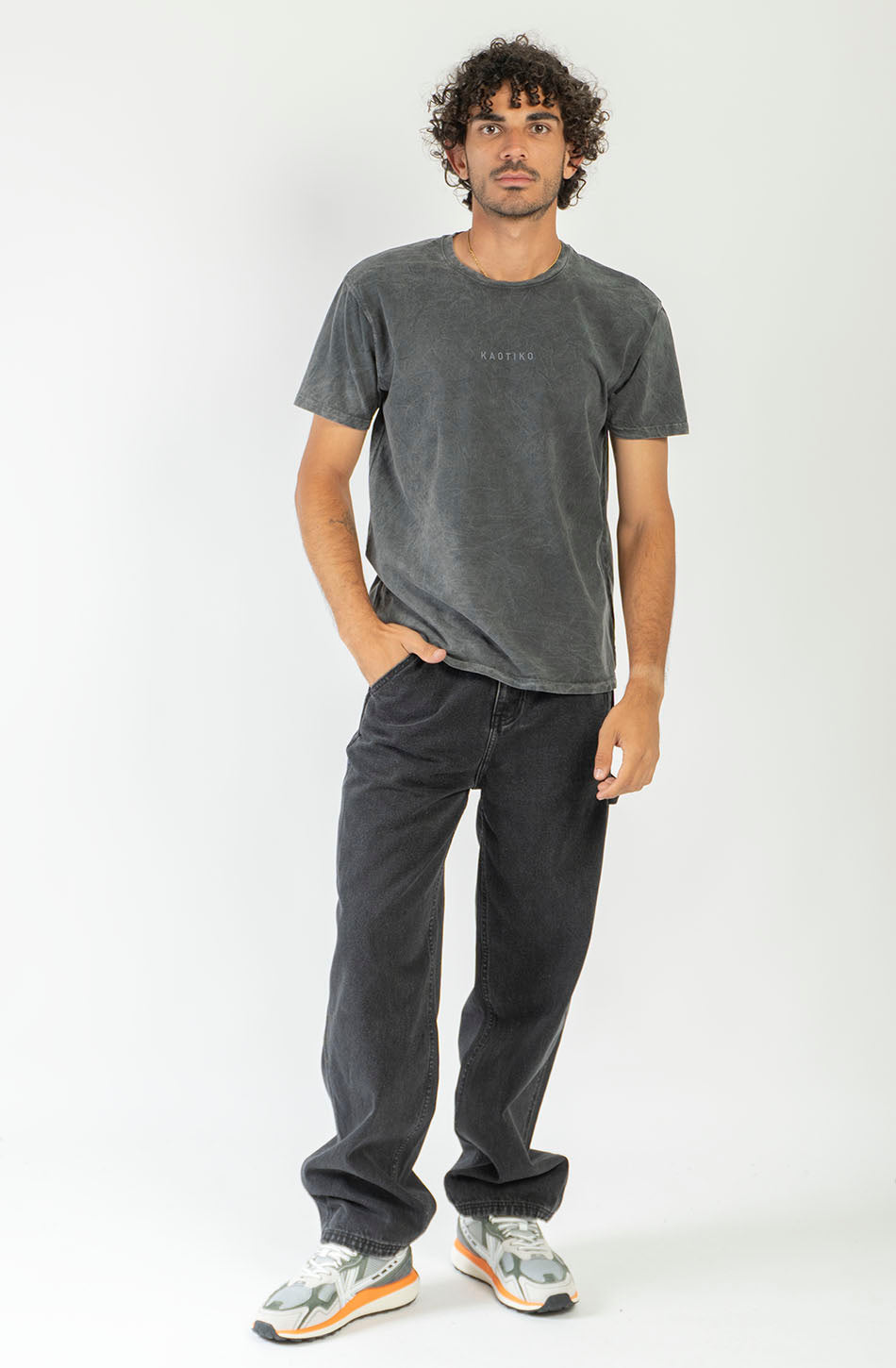T-Shirt Basic Washed Black