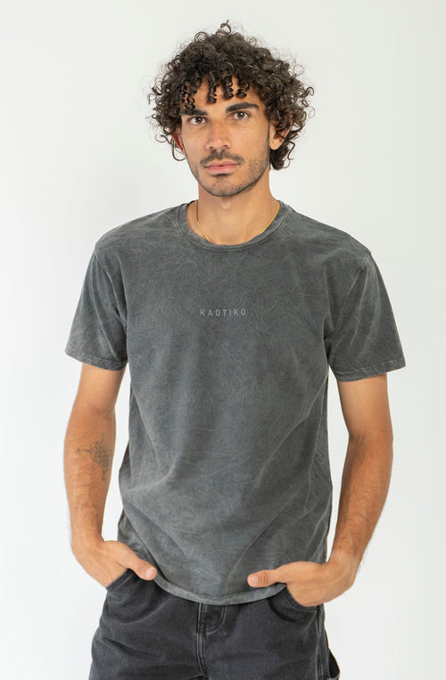 T-Shirt Basic Washed Black