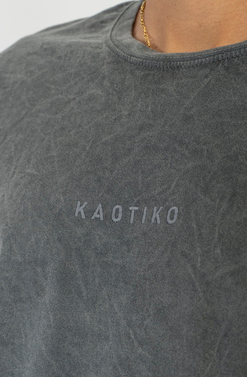 T-Shirt Basic Washed Black