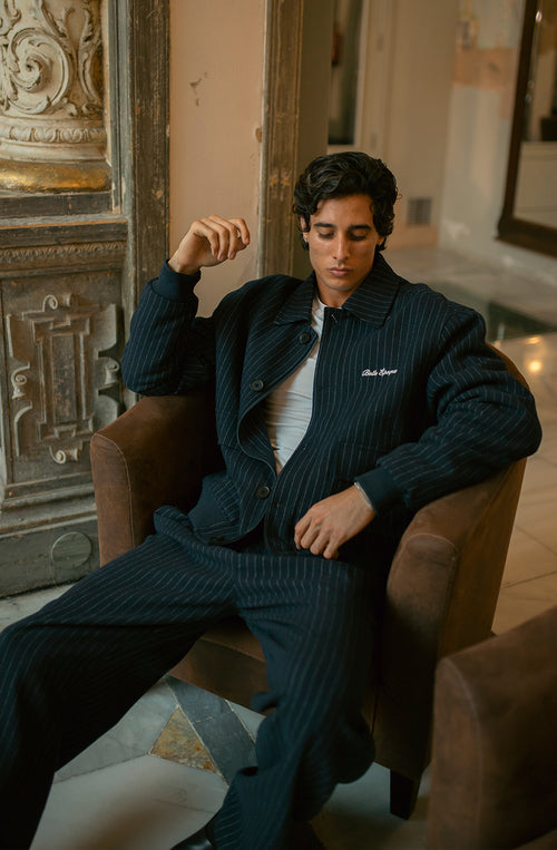 Striped Belle Epoque Jacket White / Navy