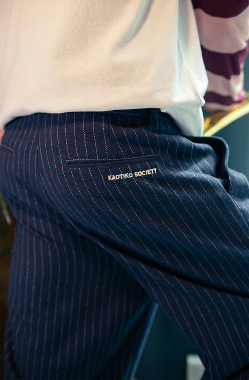 Stripes Belle Époque White / Navy Trousers
