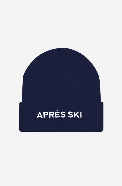Gorro Apres Ski Navy  de punto unisex de Kaotiko BCN