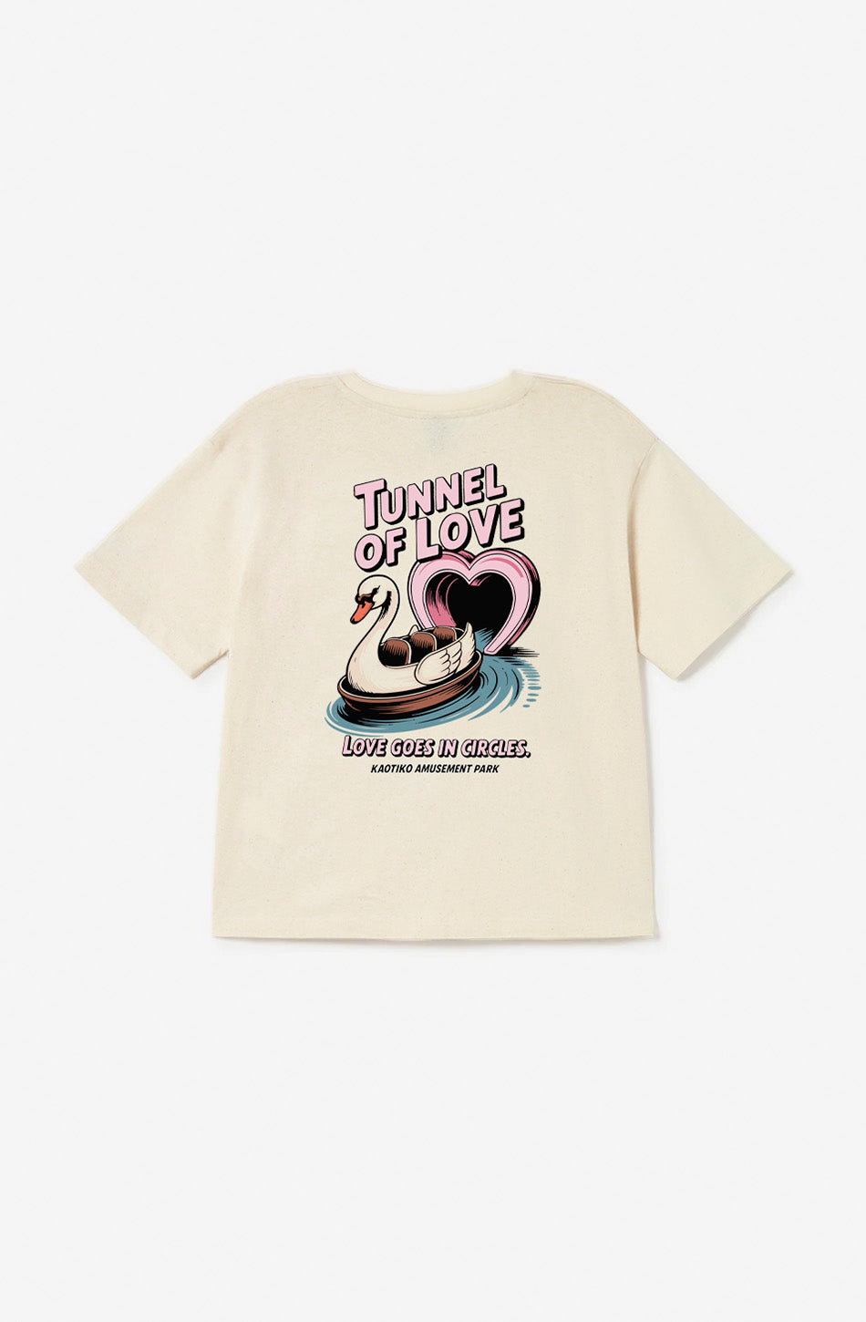 Camiseta Tunnel Of Love Ivory para mujer de algodón Kaotiko BCN