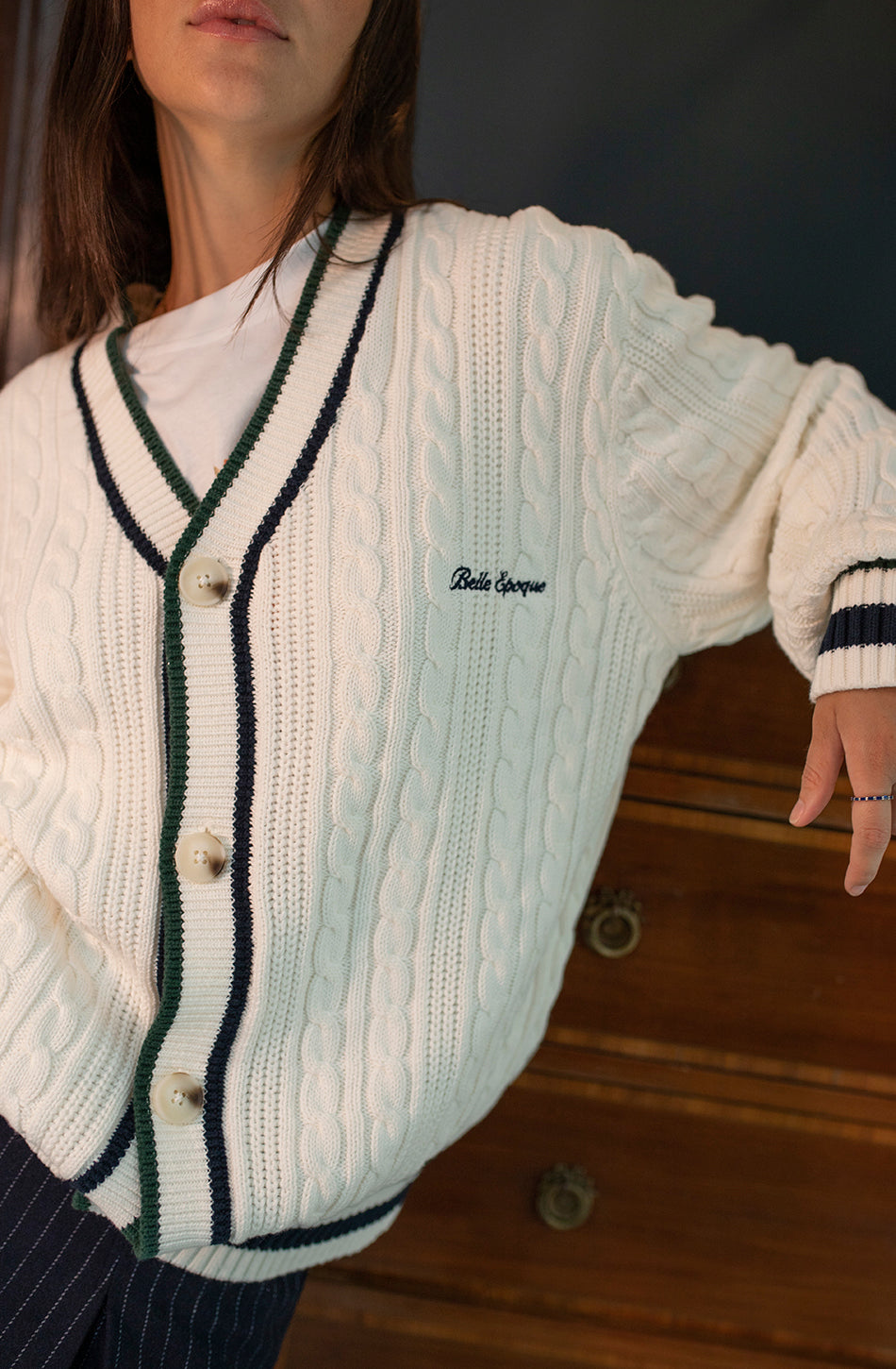 Cardigan Belle Époque Ivory