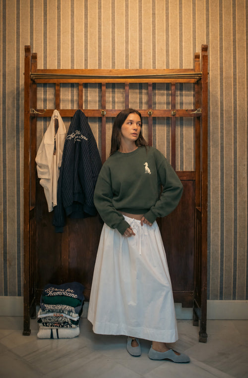 Women's Relaxed Snob Dogs Green Sweatshirt