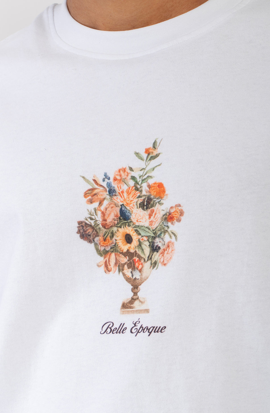 Cropped Bouquet Organic Cotton T-Shirt White
