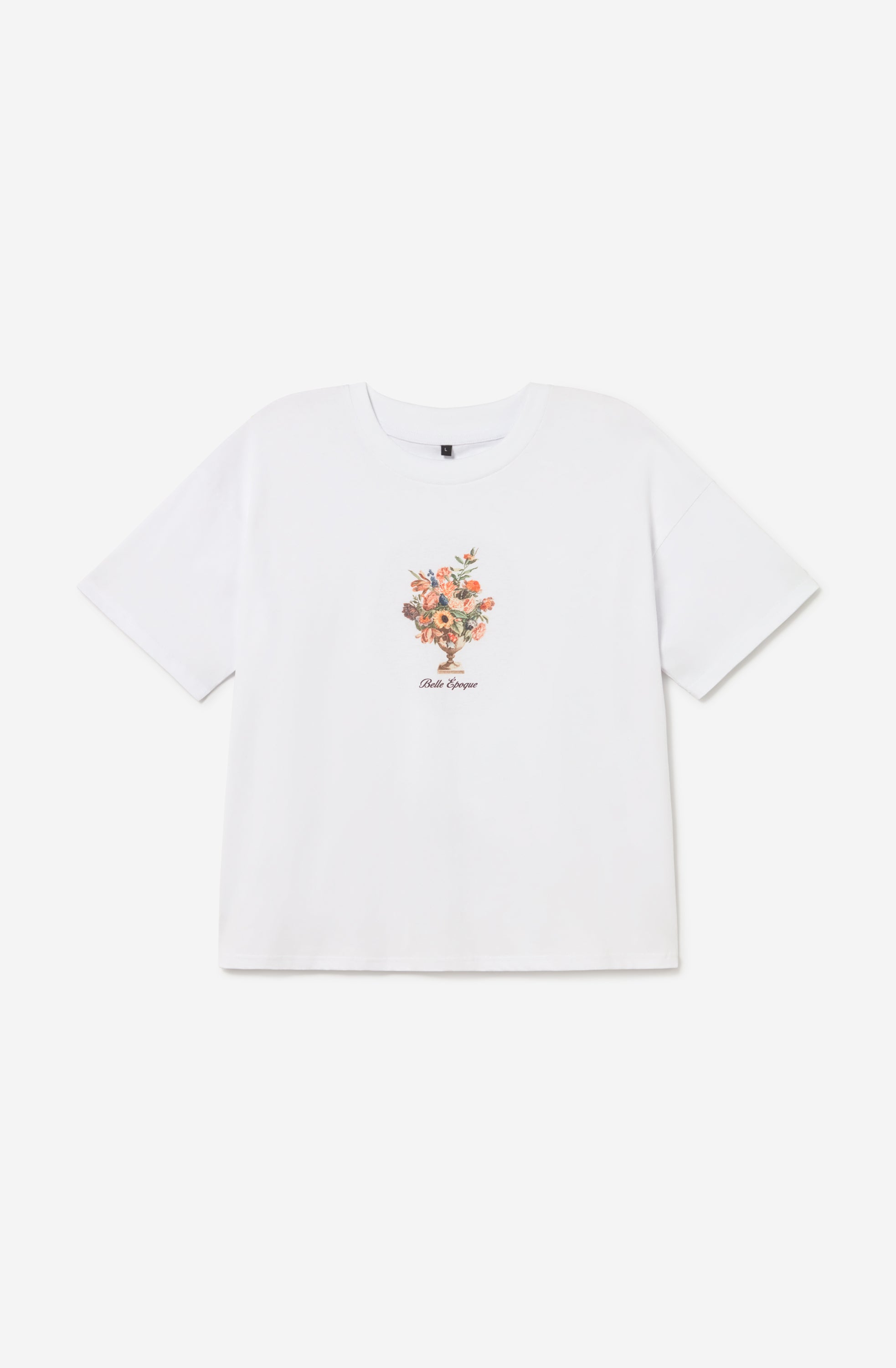 Cropped Bouquet Organic Cotton T-Shirt White
