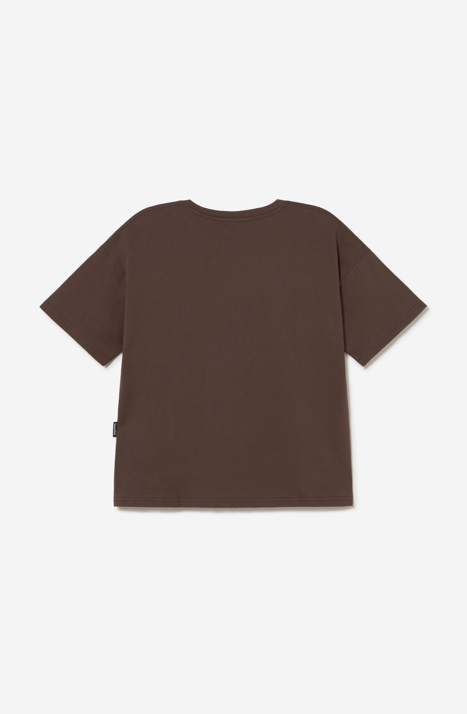 T-shirt Cropped Bouquet Organic Cotton Brown