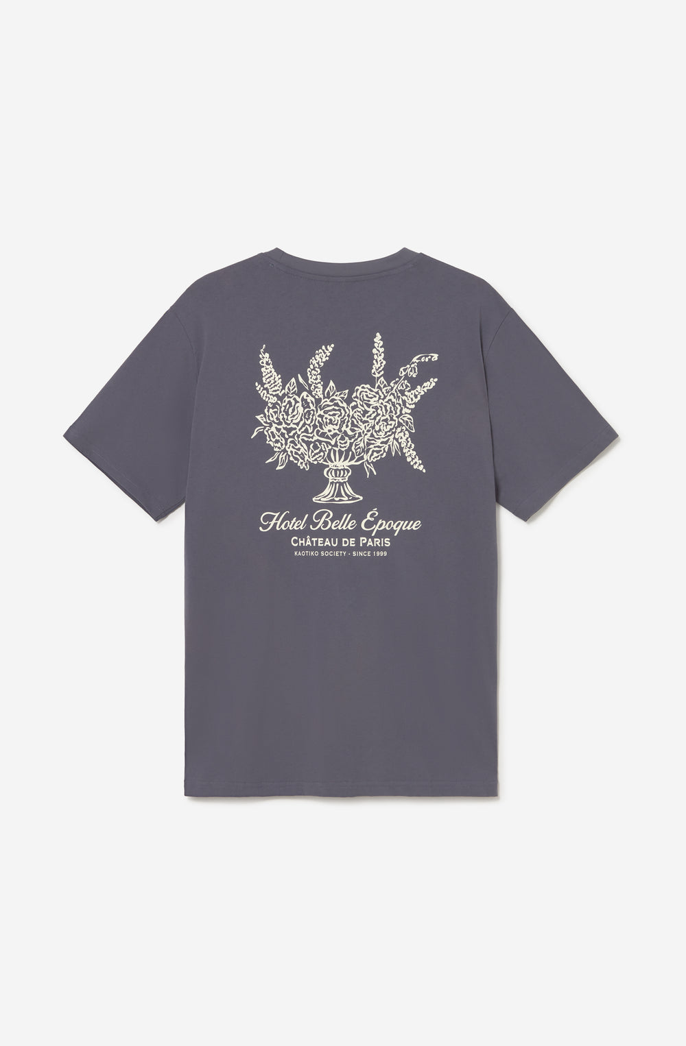 Camiseta Regular Garland Blue para hombre con diseño gráfico floral Kaotiko BCN