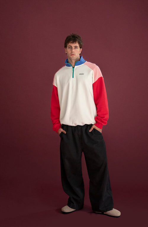 Kapuzenpullover Air Breeze Elfenbein/Blau/Pink/Rot
