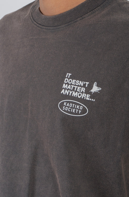 T-Shirt It Doesn't Matter Whashed Black
