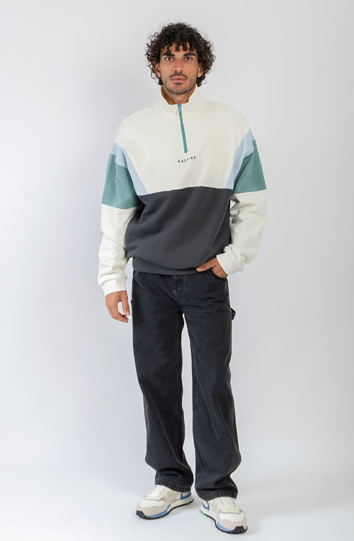 Sweatshirt Arthur Ivory Black Niagara Relaxed Fit