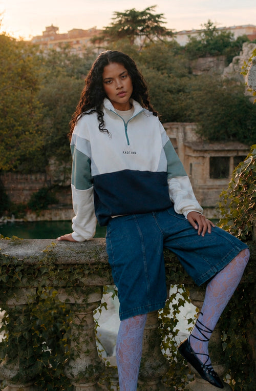Sweatshirt Arthur Ivory Black Niagara Relaxed Fit