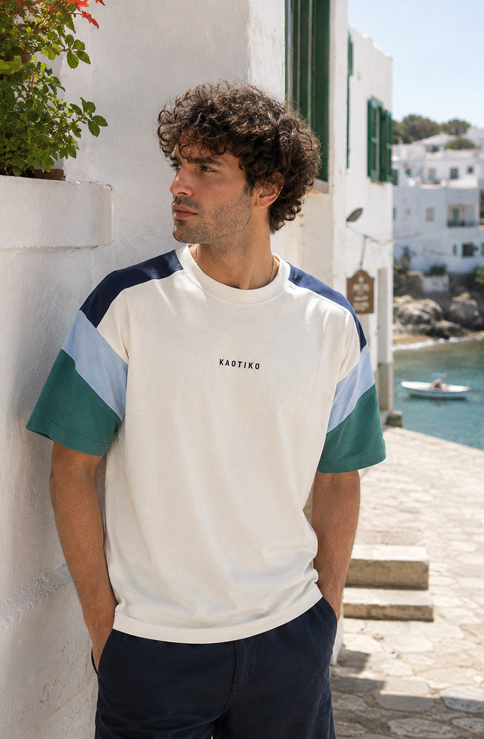 T-Shirt Ottawa Ivory / Blue / Deep Jungle