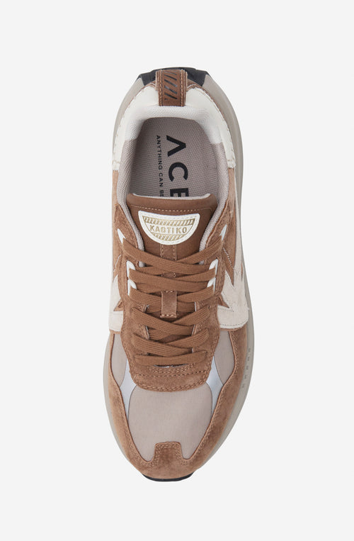 Kaotiko Artisan Samt-Haselnuss-Sneaker
