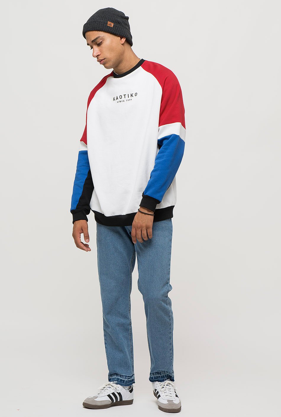 Sweatshirt Sidney blanc/rouge