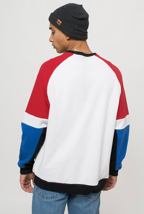 Sweatshirt Sidney blanc/rouge