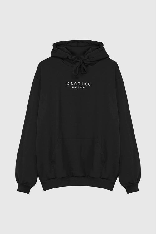 Sweat-shirt noir à capuche