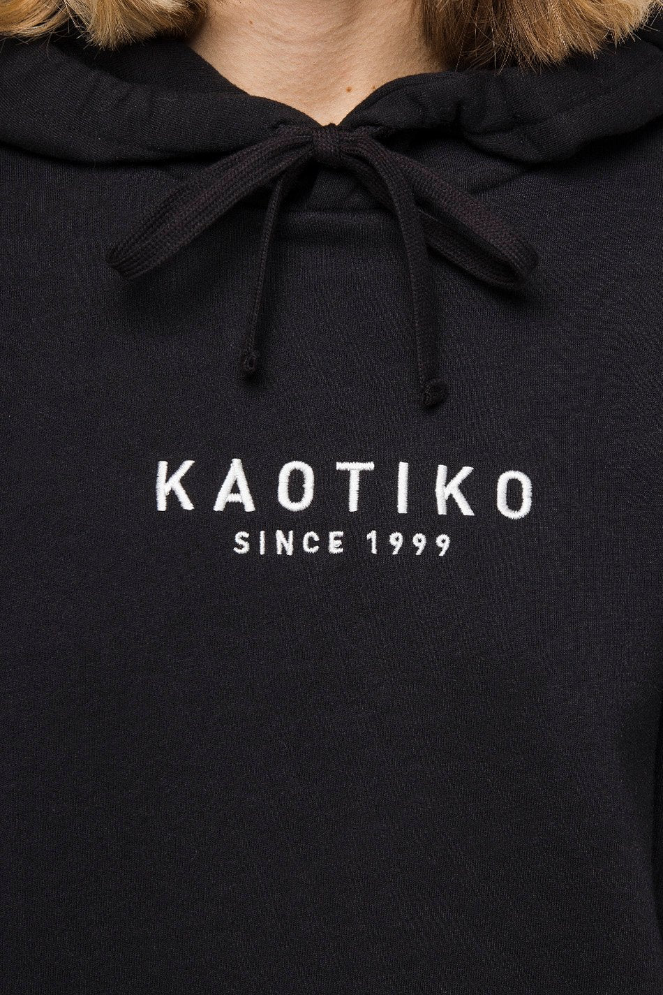 Sweat-shirt noir à capuche
