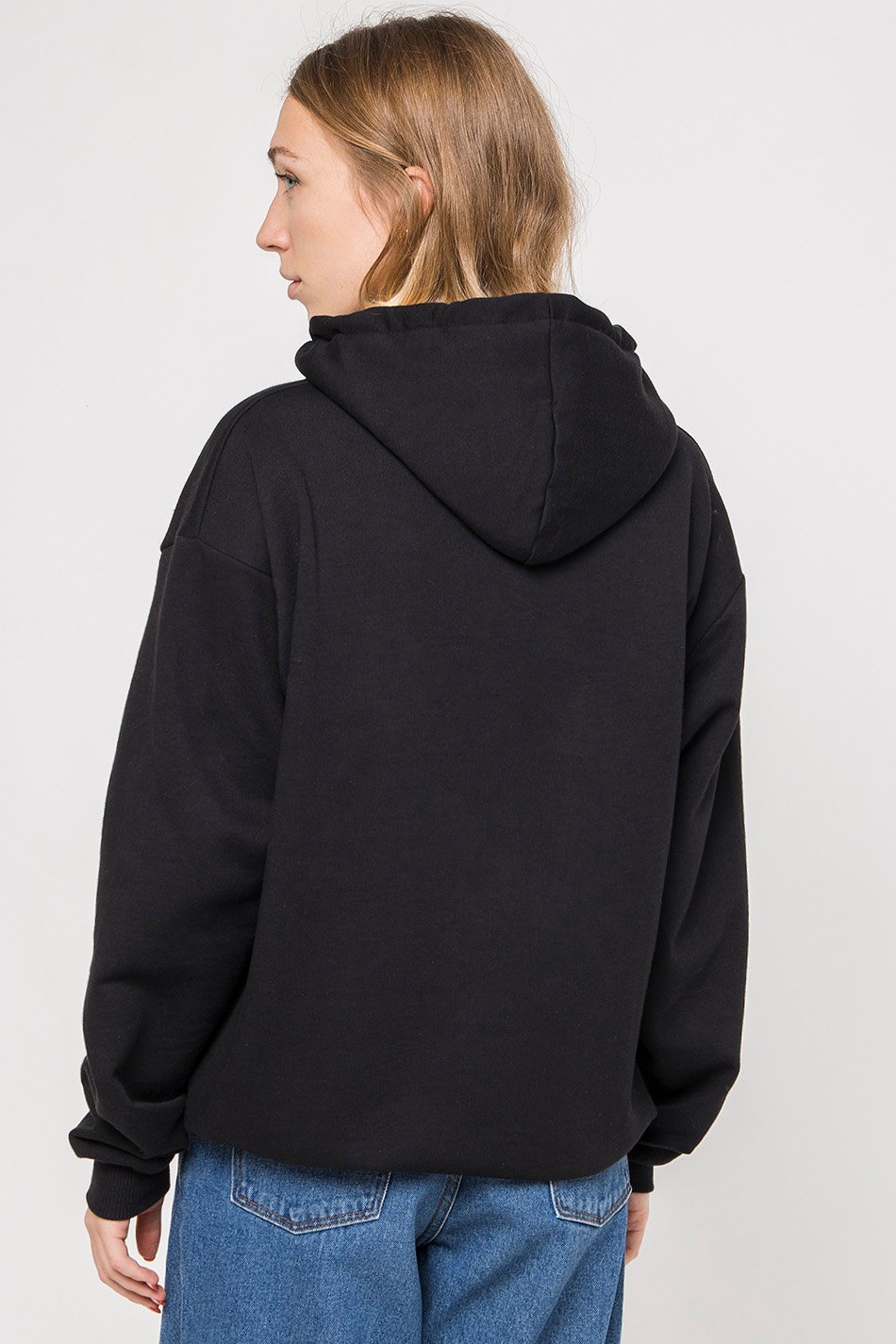 Sweat-shirt noir à capuche