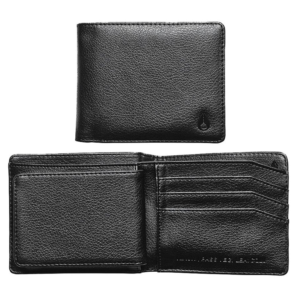 Nixon Pass Vegan Leather Coin Black Wallet