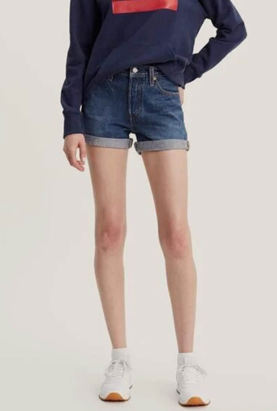 Levi's blue denim Long short