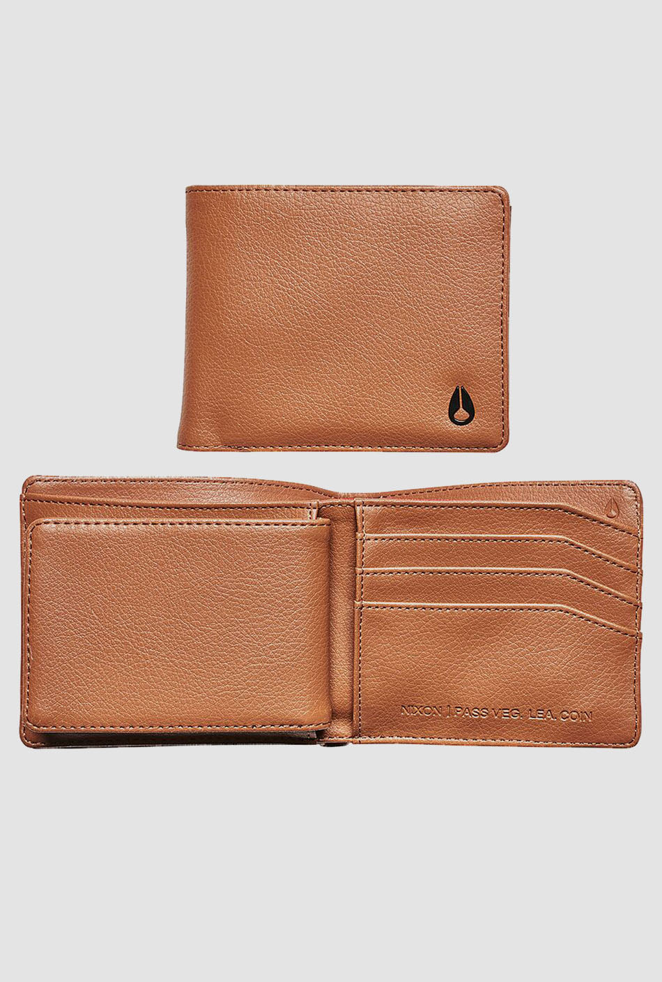 Portefeuille Nixon Pass cuir Vegan Coin Saddle