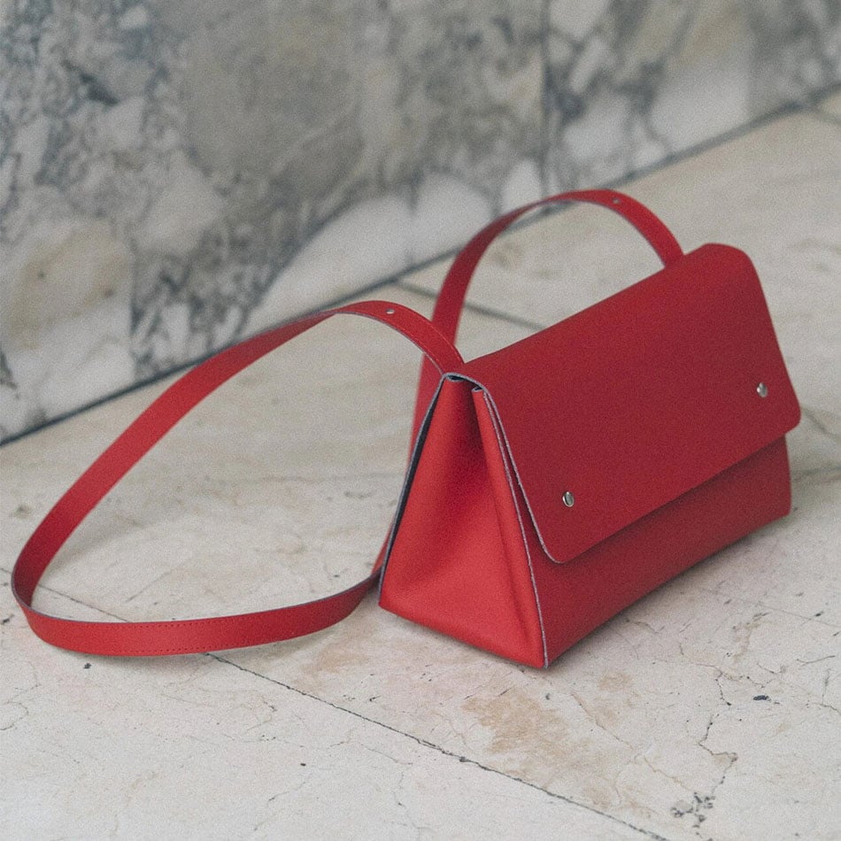 Triangle Bucket Red Bag