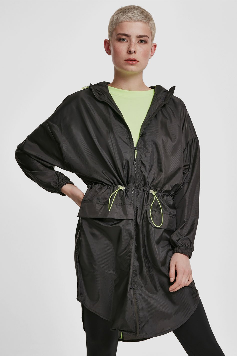 Urban Classics Transparent Light Black Parka
