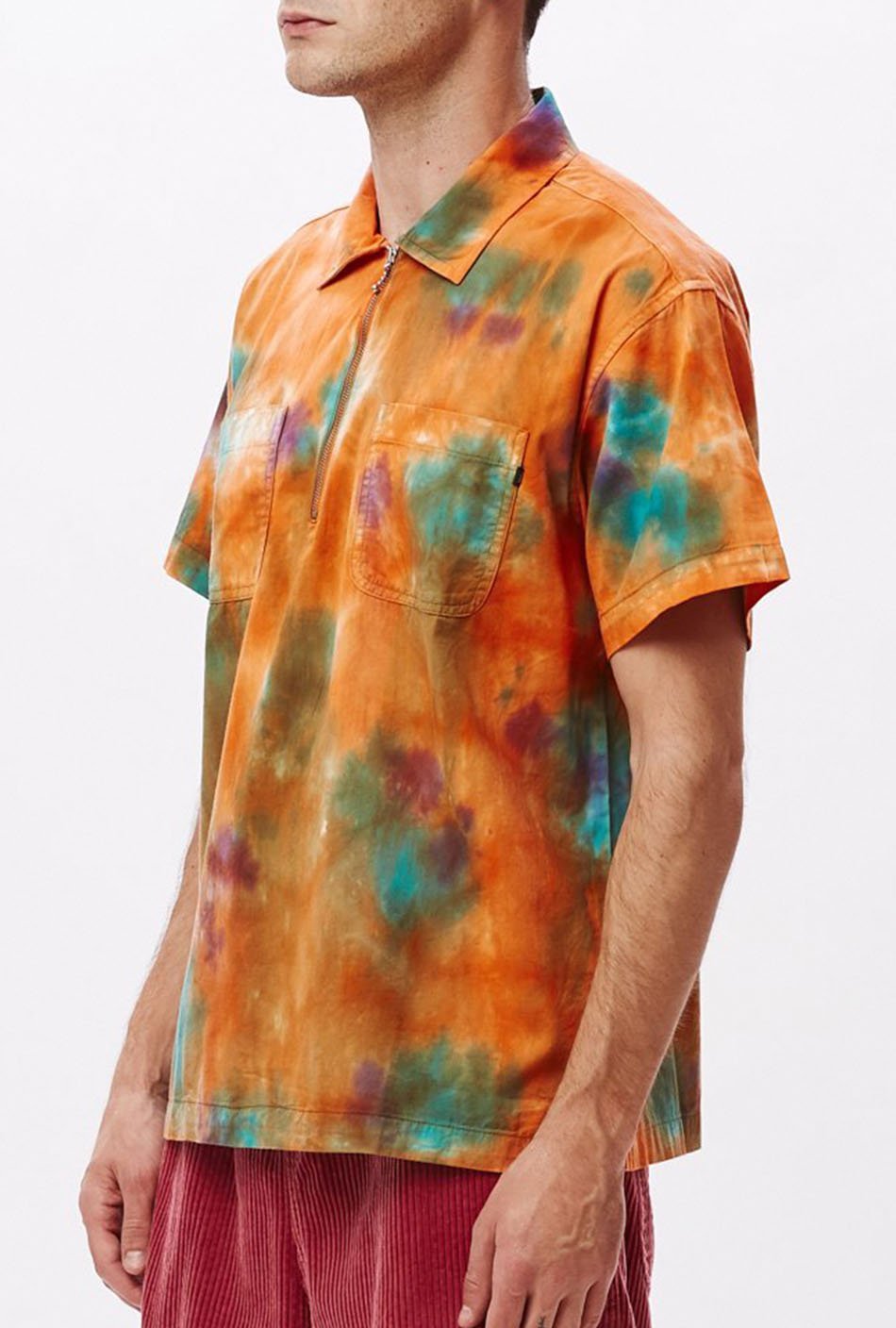 Obey Drops Polohemd in Orange/Bunt