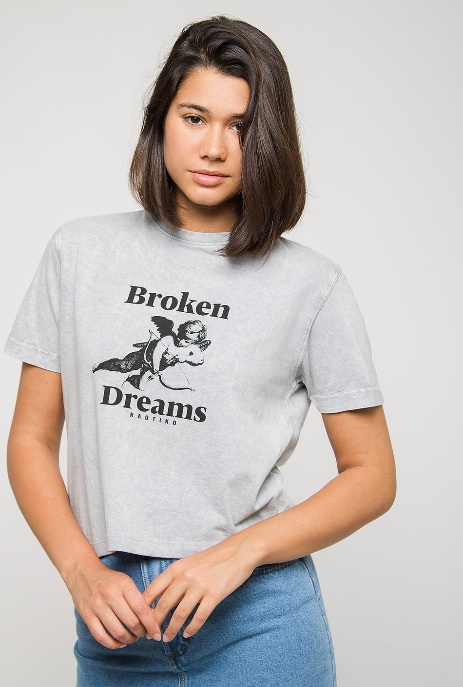 Camiseta Broken Dreams Tie-Dye Gris
