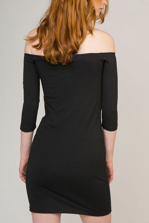 Adidas Off-the-Shoulder Dress Black
