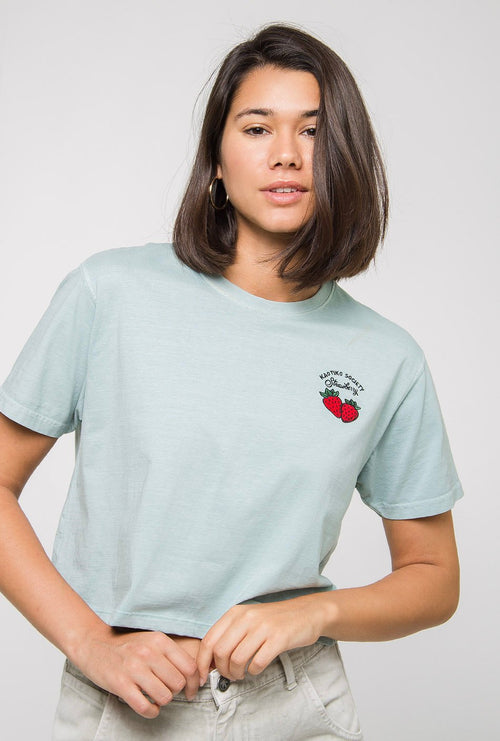 Strawberry Schnurbatik T-Shirt in Grün