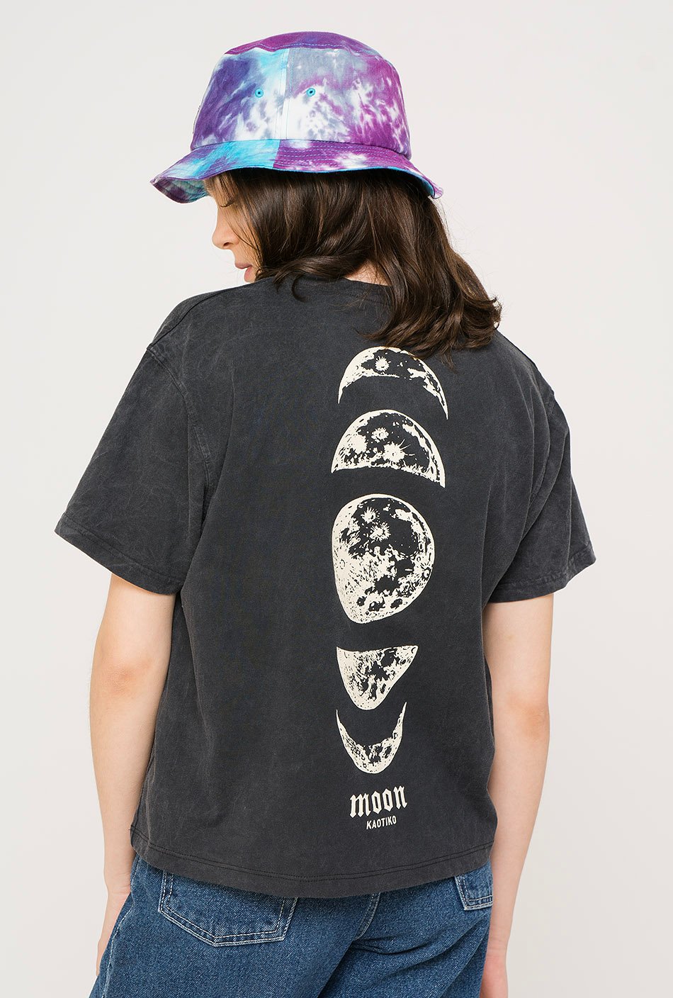 T-shirt Tie-dye Moon Noir