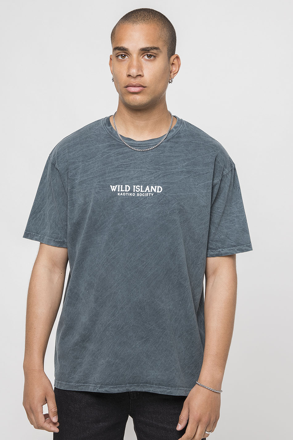 Gewaschenes Wild Island Green T-Shirt