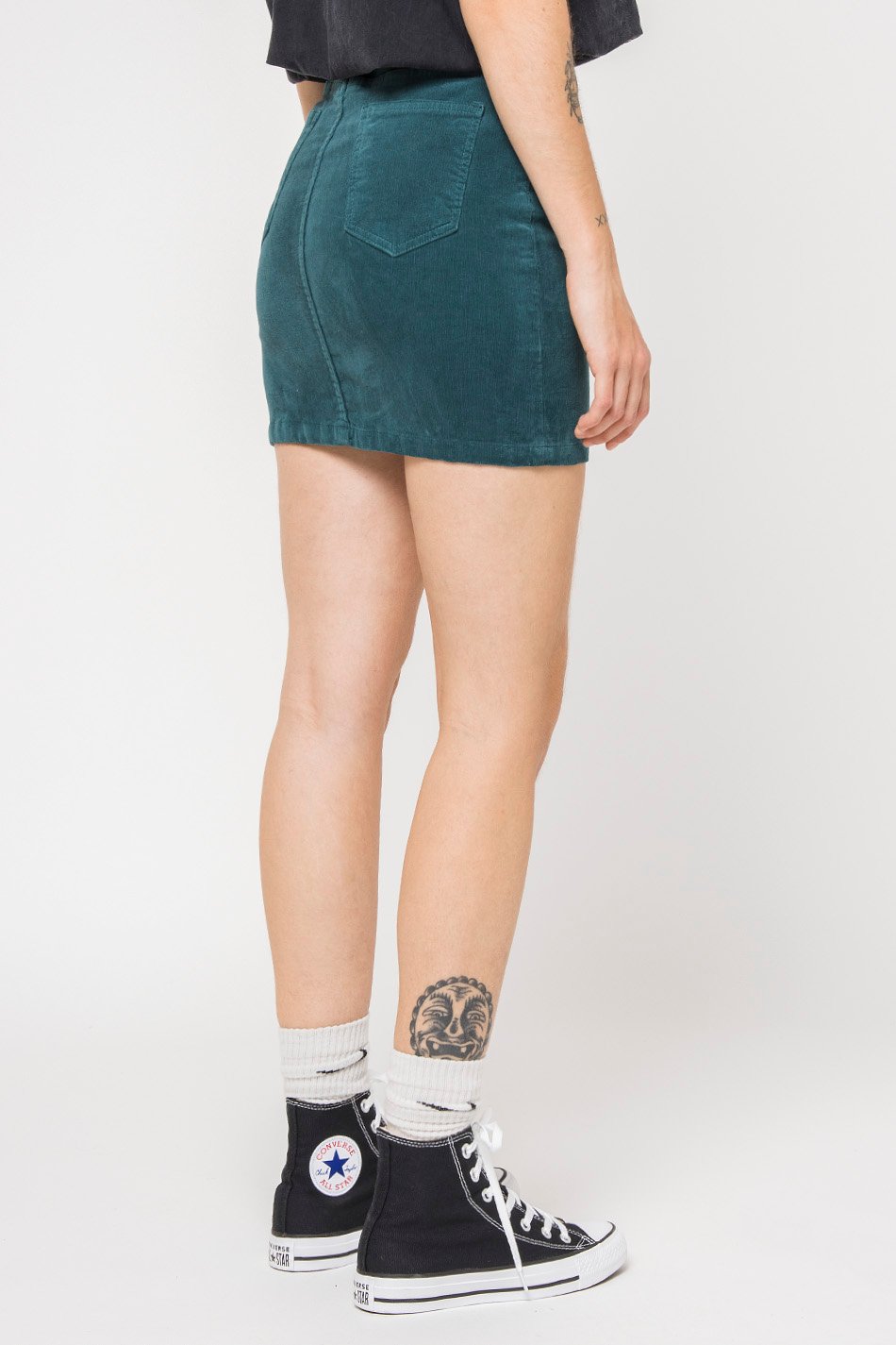 Jade Corduroy Mini Skirt