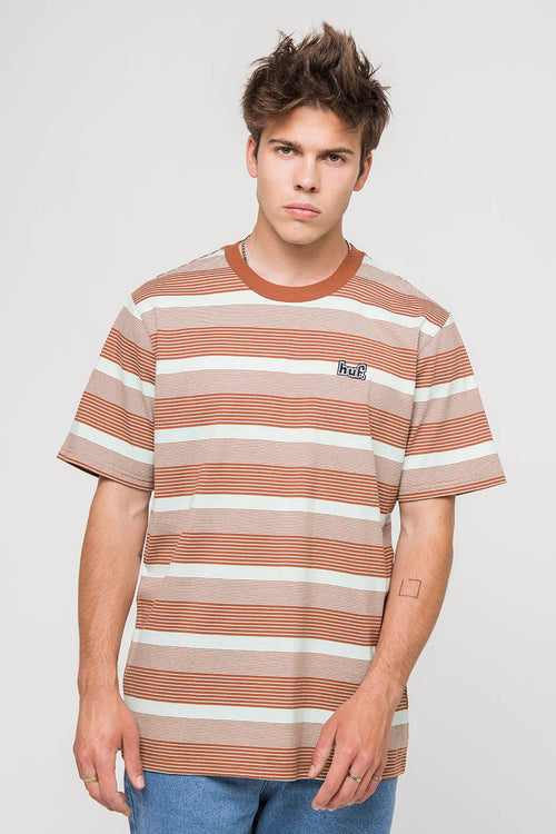 Huf mit Streifen Barkley Brown-T-Shirt