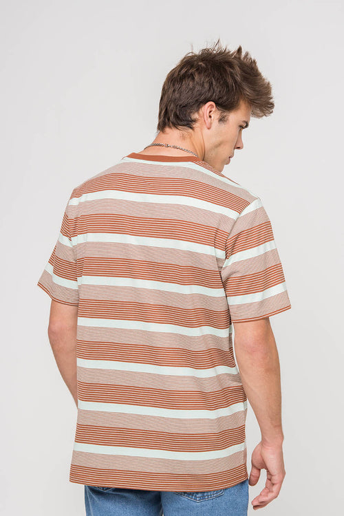 Huf mit Streifen Barkley Brown-T-Shirt